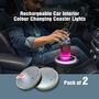 Rechargeable Car Interior Color Changing Coaster Lights (CIDL7)