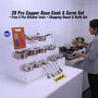 20 Pcs Copper Coated Cook & Serve Set + 5 Kitchen Tools + Chopping Board & Knife Set (20CC1A)