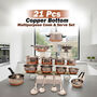 21 Pcs Copper Bottom Multipurpose Cook & Serve Set (21CC1)