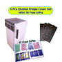 5 Pcs Quilted Fridge Cover Set With 10 Free Gifts (5FC8)