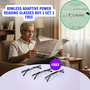 Rimless Adaptive Power Reading Glasses B1 G3 Free (4RG1)