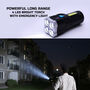 Powerful Long Range 4 LED Bright Torch with Emergency Light (LL26)