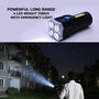 Powerful Long Range 4 LED Bright Torch with Emergency Light (LL26)