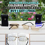 Rimless Foldable Coloured Adaptive Power Reading Glasses Buy 1 Get 1 Free (2FCORG13)