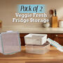 Pack of 2 Veggie Fresh Fridge Storage (2VF1)