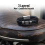 3 Layered Men's Leatherite Bracelet (MGJC2)