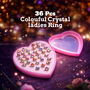 36 Pcs Colouful Crystal ladies Ring (LJC3)