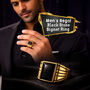 Men's Regal Black Stone Signet Ring (MGJC7)