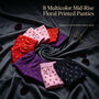 8 Multicolor Mid Rise Floral Printed Panties (8DPP)