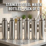Pack of 6 Stainless Steel Water Bottles (6B11)