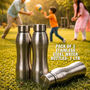 Pack of 3 Stainless Steel Water Bottles - 1 Ltr (3B11)