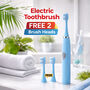 Electric Toothbrush With Dual Replacement Heads (RTB8)