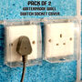 Pack of 2 Waterproof Wall Switch Socket Cover (AHS6)