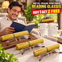 Metal Frame Portable Reading Glasses B1 G2 Free (3PRGM)