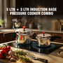 5 + 3 ltr Induction Base Pressure Cooker Combo (2PC3)