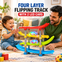 4 Layer Flipping Car Track Set with 2 Bblowing Led Cars (CTS1)