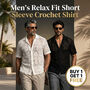 Pack of 2 Mens Relax Fit Short Sleeve Croshet Shirts BOGO (2SM1)