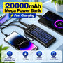 20000 MAh Solar Power Bank With Inbuilt Cables And Emergency Light (PB40)