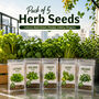 Pack of 5 Herb Seeds - Lettuce, Basil Green, Parsley, Celery, Oregano (GHS1)