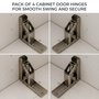 Pack of 4 Cabinet Door Hinges For Smooth Swing And Secure (HT84)
