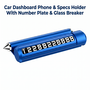 Car Dashboard Phone & Specs Holder With Numer Plate & Glass Breaker (CDM5)