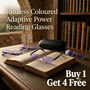 Rimless Coloured Adaptive Power Reading Glasses Buy 1 Get 4 Free (5OC2RG2)