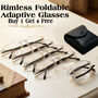 Rimless Foldable Adaptive Power Reading Glasses Buy 1 Get 4 Free (5FORG1)