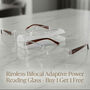 Rimless Bifocal Adaptive Power Reading Glasses Buy 1 Get 1 Free (2BORG2)