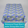 Waterproof Royal Blue 6 Seater Dining Table Cover (TC5)