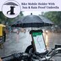 Bike Mobile Holder With Sun & Rain Proof Umbrella (BMH7)