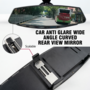 Car Anti Glare Wide Angle Curved Rear View Mirror (IRVM4)