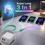 Super Long 3 In 1 Fast Charging Cable with Adpater (CDC28)