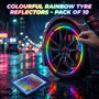 Colorful Tyre Reflectors For Car & Bike Pack of 10 (CTR4)