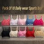 Pack Of 10 Daily Wear Sports Bra (10PBR3)
