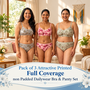 Pack of 3 Attractive Printed Full Coverage Non Padded Dailywear Panty Set (3BP5)