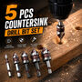 5 Pcs Countersink Drill Bit Set (HT155)