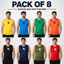 Pack of 8 Sleeveless Vest For Mens (8SL1)