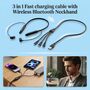 3 In 1 Fast Charging Cable with Free Wireless Neckband (CDC36)
