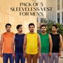 Pack of 5 Sleeveless Vest For Mens (5SL14)