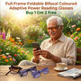 Full Frame Foldable Bifocal Coloured Adaptive Power Reading Glasses Buy 1 Get 2 Free (3FBOC6RG6)
