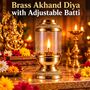 Brass Akhand Diya With Adjustable Bati (BAD4)