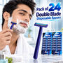 Pack of 24 Double Blade Disposable Razors (PCP7)