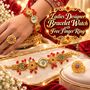 Ladies Designer Bracelet Watch With Free Finger Ring (WJ22)