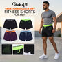 Pack of 4 Breathable Quic Dry Fitness Shorts For Men (4MS8)